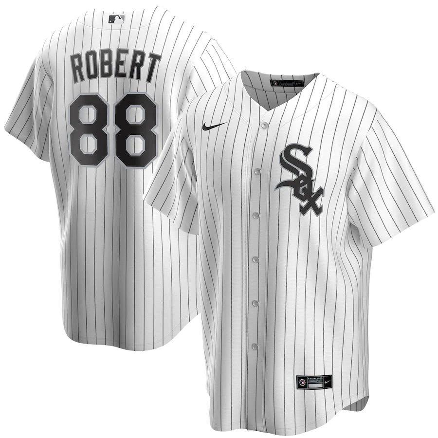 Mens Chicago White Sox #88 Luis Robert Nike White Replica Player Name MLB Jerseys->chicago white sox->MLB Jersey